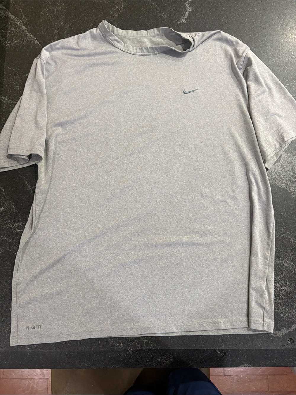 Nike Light Gray Short-Sleeve Dri-FIT Crew Tee